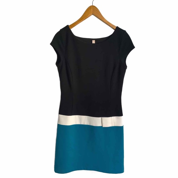 Anthropologie Dresses & Skirts - Anthropologie Bailey 44 black/teal stripe dress